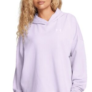 NWT Under Armour Rival Fleece Oversized Hoodie with Front Pocket M Lilac